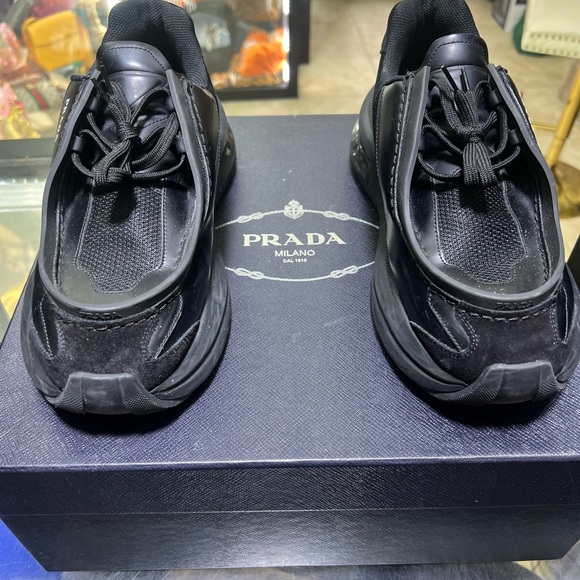 Prada Other - Prada Men's Systeme Brushed Leather Smeakers Size 7 Prada US 8.5-9